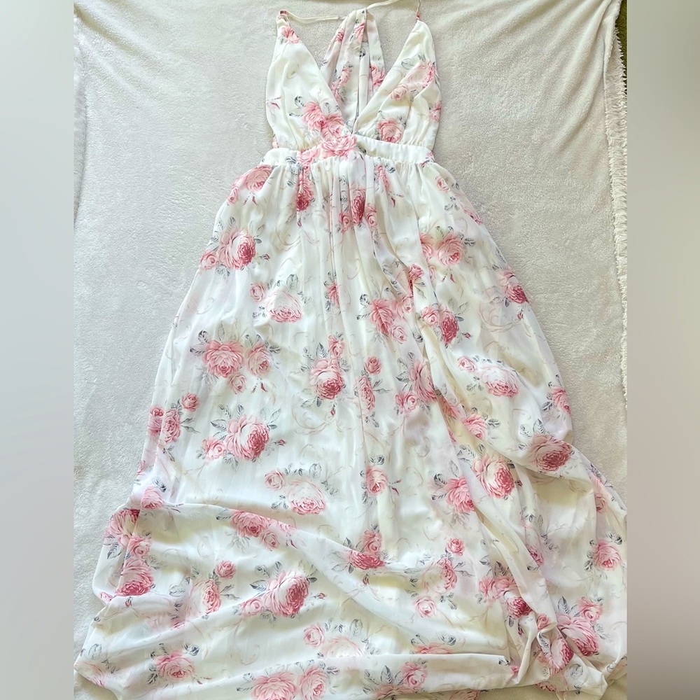 Boutique Floral Floor Length Dress